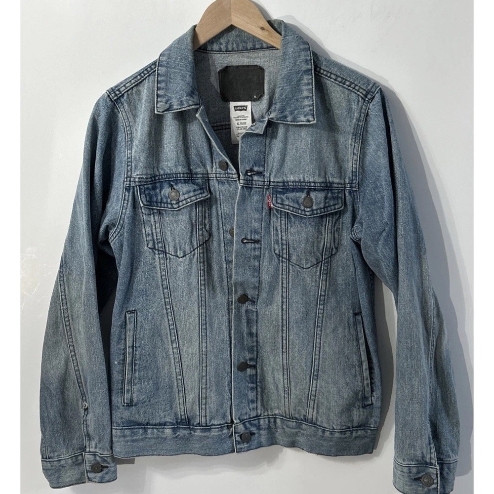 Kids Boys Girls‎ Levi's Jean Denim Trucker Jacket Sz XL age 13-15